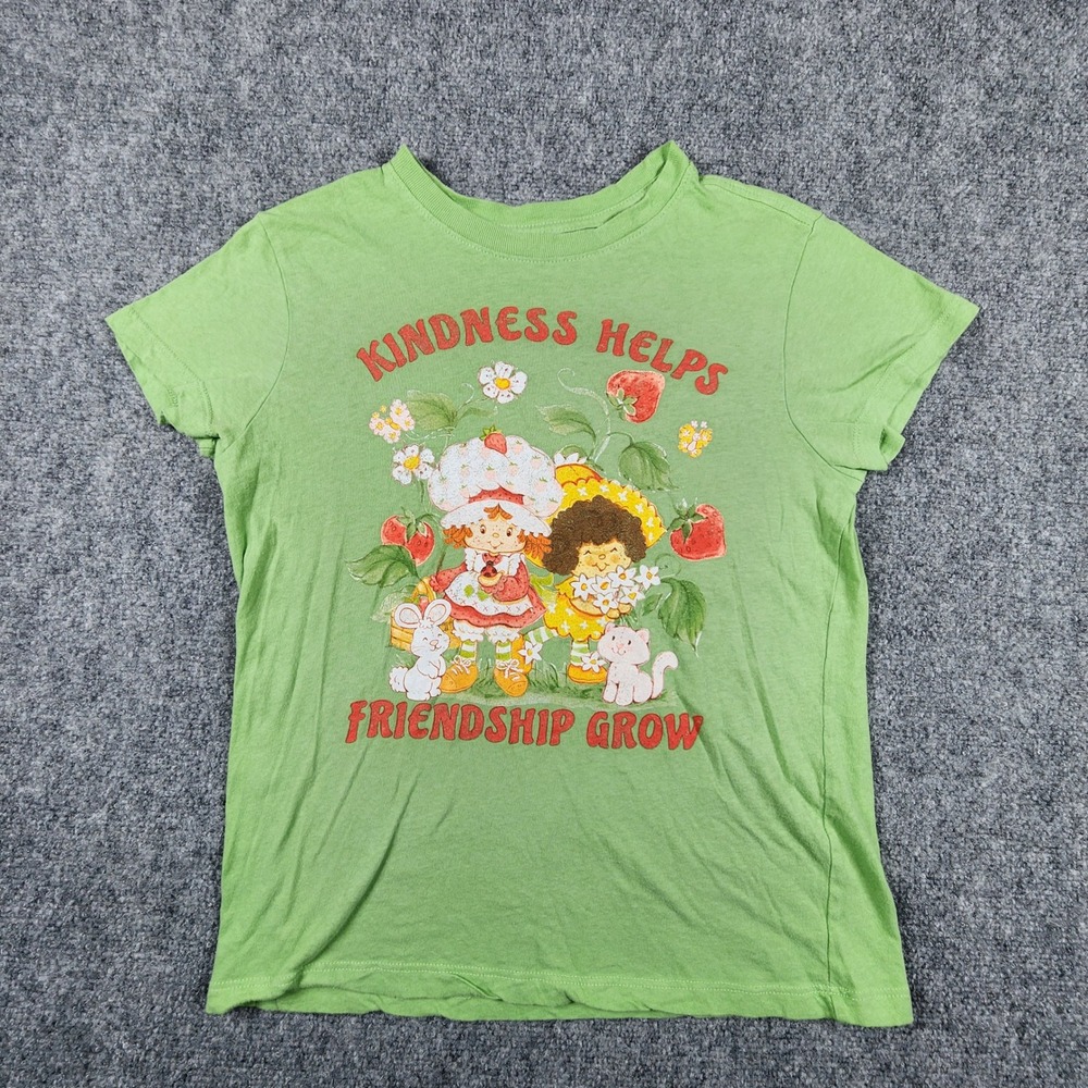 Strawberry Shortcake Kindness Graphic Tee‎ Green XXS Short Sleeve T-Shirt